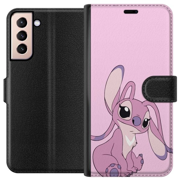Yhteensopiva Lompakkokotelo Samsung Galaxy S21 Stitch vaaleanpunainen