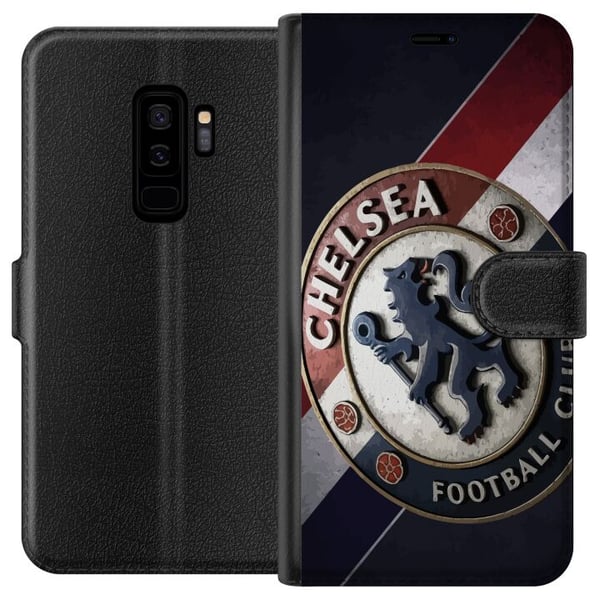 Kompatibelt Plånboksfodral till Samsung Galaxy S9+ Chelsea FC emblem i 3D stil med blå vita och röda detaljer som ger ett kraftfullt elegant sportmot Kompatibelt Plånboksfodral till Samsung Galaxy S9+ Chelsea FC emblem i 3D stil med blå vita och röda detaljer som ger ett kraftfullt elegant sportmot