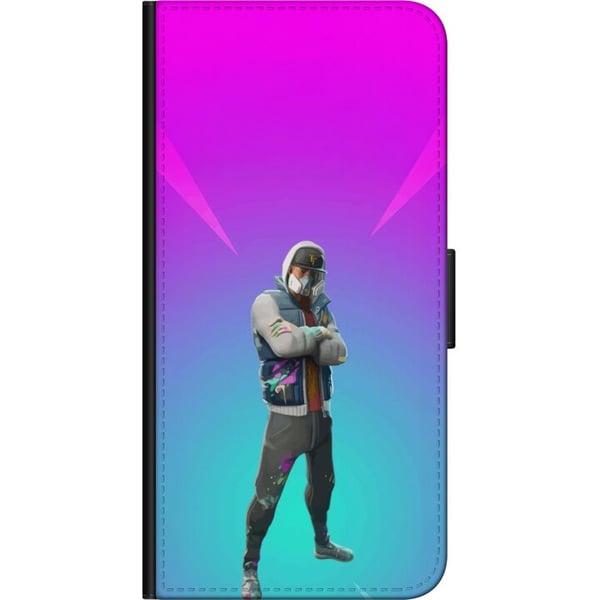 Kompatibel Tegnebogsetui til Motorola Moto G9 Play sort ridder fortnite