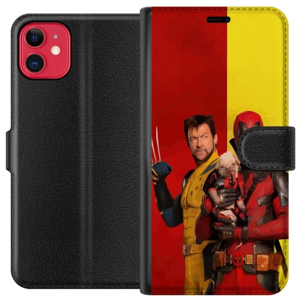 Kompatibel Tegnebogsetui til Apple iPhone 11 Deadpool & Wolverine Kompatibel Tegnebogsetui til Apple iPhone 11 Deadpool & Wolverine