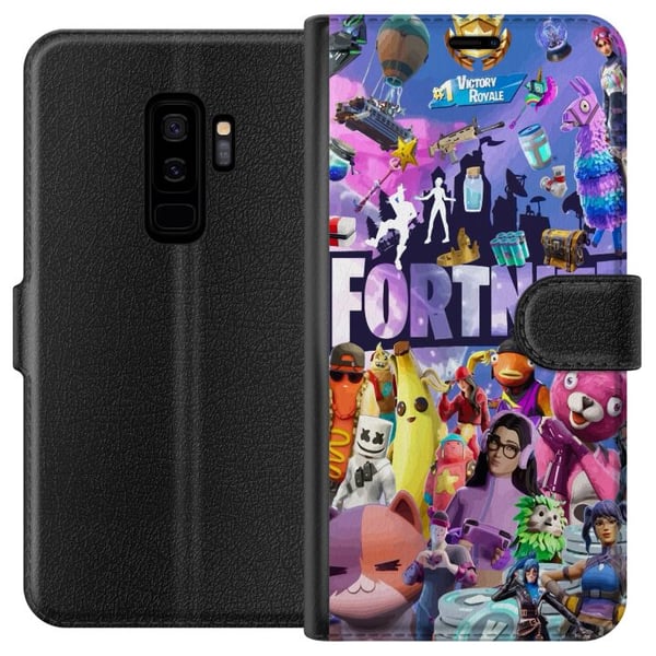 Kompatibelt Plånboksfodral till Samsung Galaxy S9+ Fortnite Grupp Kompatibelt Plånboksfodral till Samsung Galaxy S9+ Fortnite Grupp