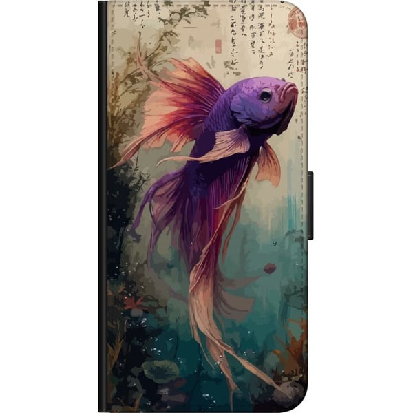 Kompatibel Tegnebogsetui til Motorola Moto G9 Play Asiatisk koifisk japansk akvarium