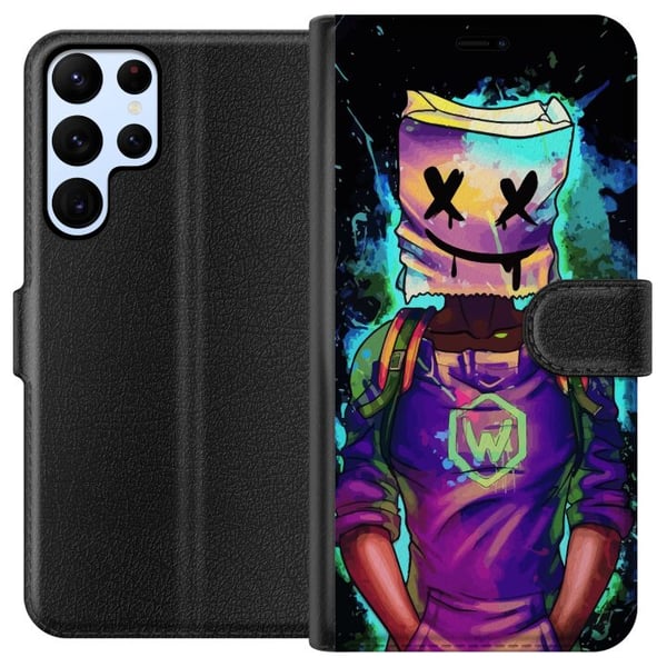 Yhteensopiva Lompakkokotelo Samsung Galaxy S22 Ultra 5G Fortnite Marshmello Yhteensopiva Lompakkokotelo Samsung Galaxy S22 Ultra 5G Fortnite Marshmello
