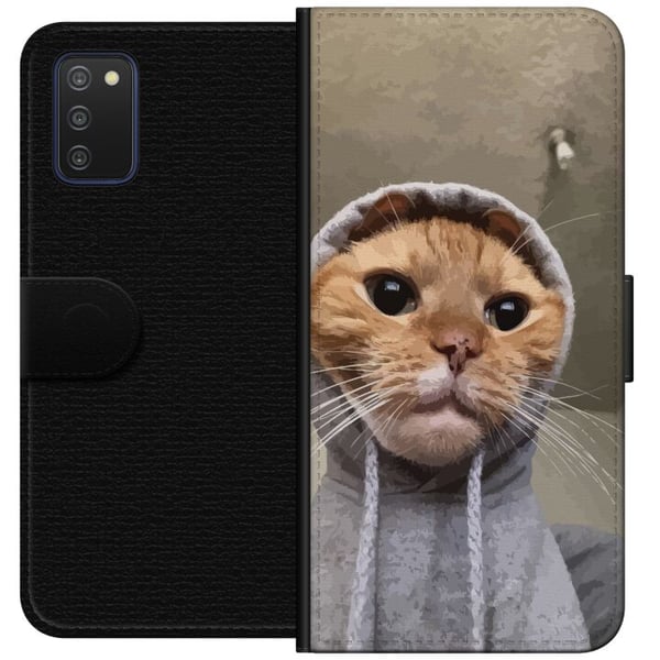 Kompatibelt Lommeboketui til Samsung Galaxy A03s Katt Genser