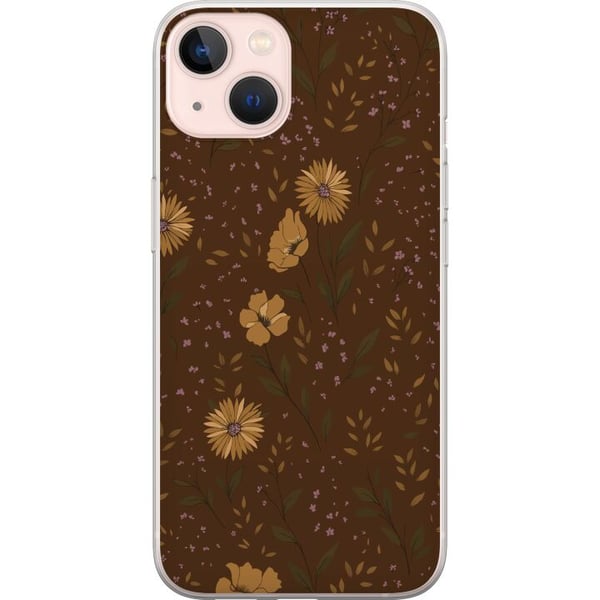Kompatibel Mobilcover til Apple iPhone 13 Retro blomstermønster brun baggrund blomster vintage 70’er-stil boheme tapetdesign tryk Kompatibel Mobilcover til Apple iPhone 13 Retro blomstermønster brun baggrund blomster vintage 70’er-stil boheme tapetdesign tryk