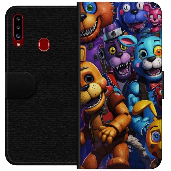Kompatibel Tegnebogsetui til Samsung Galaxy A20s Farverige animatroniske figurer med neonlys og en intens skrækinspireret spiloplevelse