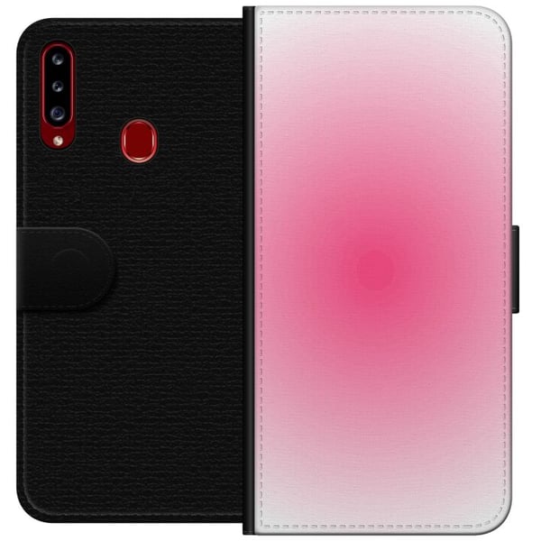 Kompatibelt Plånboksfodral till Samsung Galaxy A20s Rosa Moln