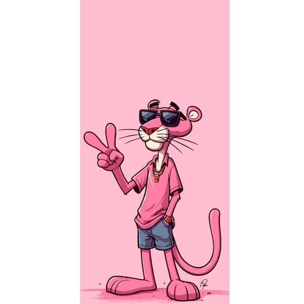 Yhteensopiva Lompakkokotelo Apple iPhone 13 Pro Pink Panter Peace
