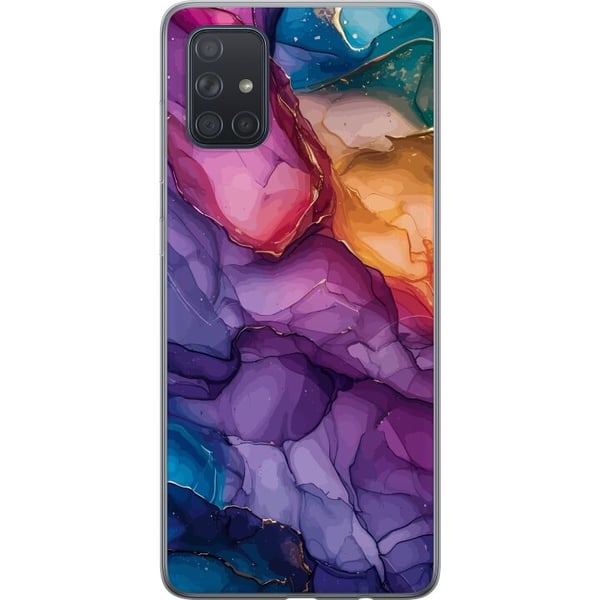 Kompatibelt Mobildeksel til Samsung Galaxy A71 Fargerike steiner Kompatibelt Mobildeksel til Samsung Galaxy A71 Fargerike steiner