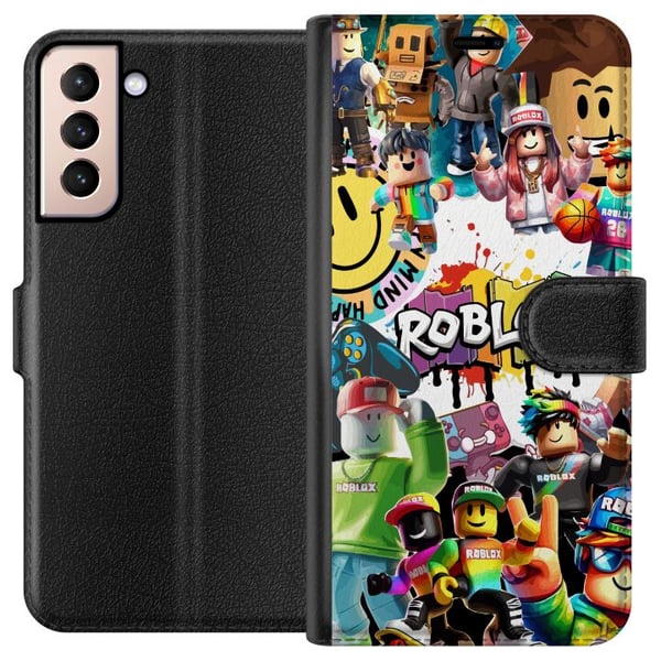 Kompatibelt Lommeboketui til Samsung Galaxy S21 Roblox Kompatibelt Lommeboketui til Samsung Galaxy S21 Roblox