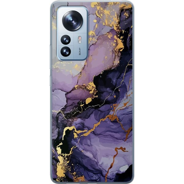 Kompatibelt Mobilskal till Xiaomi 12 Pro Lila Marmor