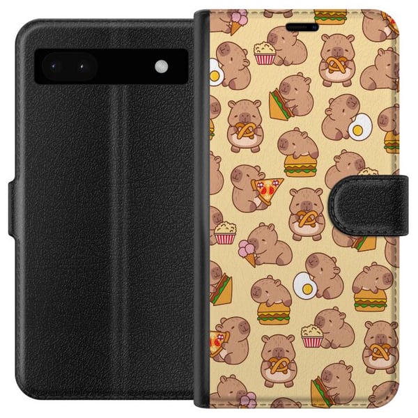 Yhteensopiva Lompakkokotelo Google Pixel 6a Kawaii capybara puhelinkotelo useilla söpöillä hahmoilla