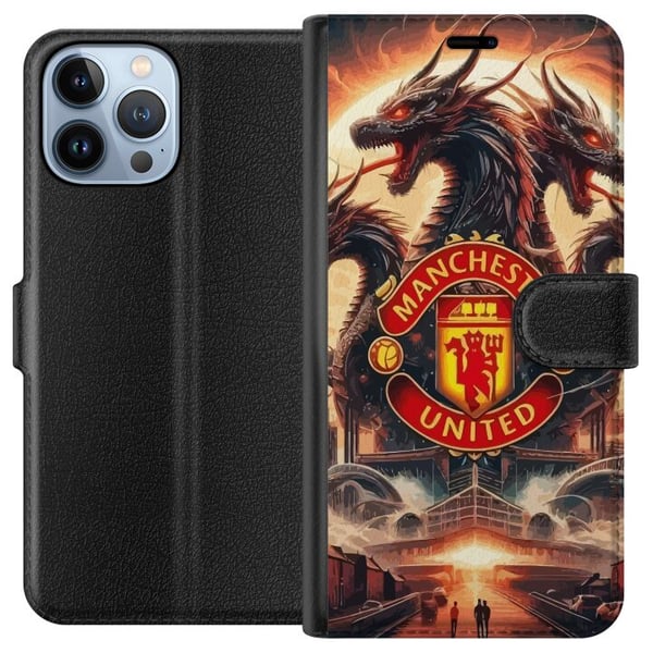 Kompatibelt Plånboksfodral till Apple iPhone 13 Pro Max Manchester United