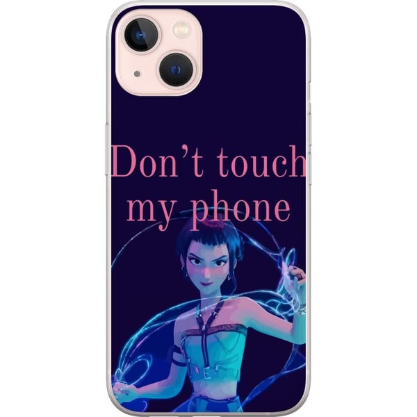 Kompatibel Mobilcover til Apple iPhone 13 K-pop Rør ikke min telefon – Sjov illustration med animeret karakter