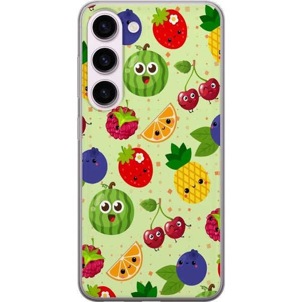 Kompatibel Mobilcover til Samsung Galaxy S23 Frugtmønster med ananas, melon og kirsebær, farverigt design, der spreder glæde og sommerenergi Kompatibel Mobilcover til Samsung Galaxy S23 Frugtmønster med ananas, melon og kirsebær, farverigt design, der spreder glæde og sommerenergi