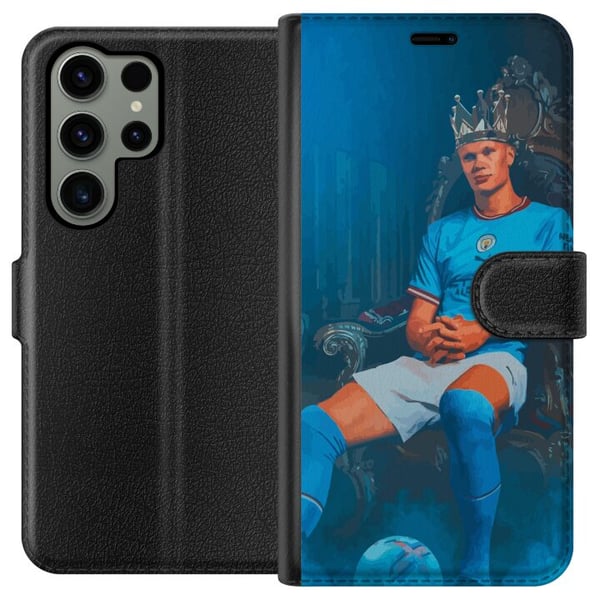 Kompatibel Tegnebogsetui til Samsung Galaxy S23 Ultra Erling Haaland Manchester City fodbold plakat Norge angriber forward Premier League målscorer k Kompatibel Tegnebogsetui til Samsung Galaxy S23 Ultra Erling Haaland Manchester City fodbold plakat Norge angriber forward Premier League målscorer k