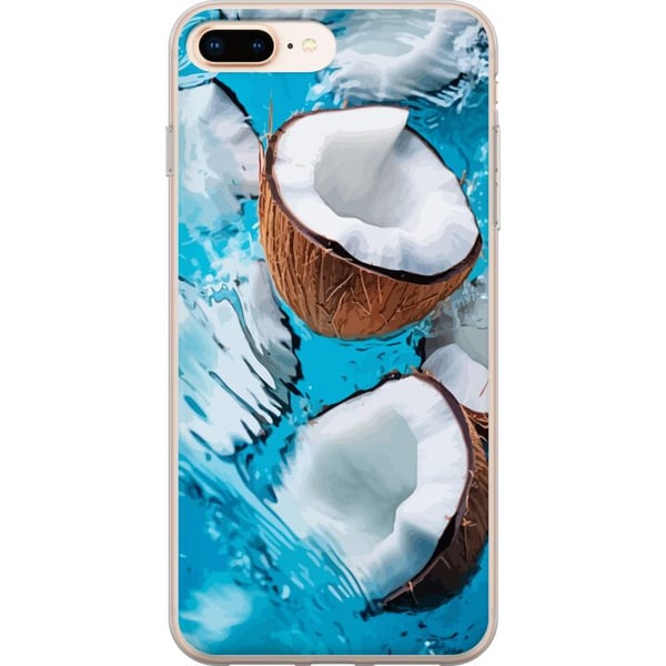 Kompatibel Mobilcover til Apple iPhone 8 Plus Kokosnød Pool Sommer Strand Paradis Kompatibel Mobilcover til Apple iPhone 8 Plus Kokosnød Pool Sommer Strand Paradis