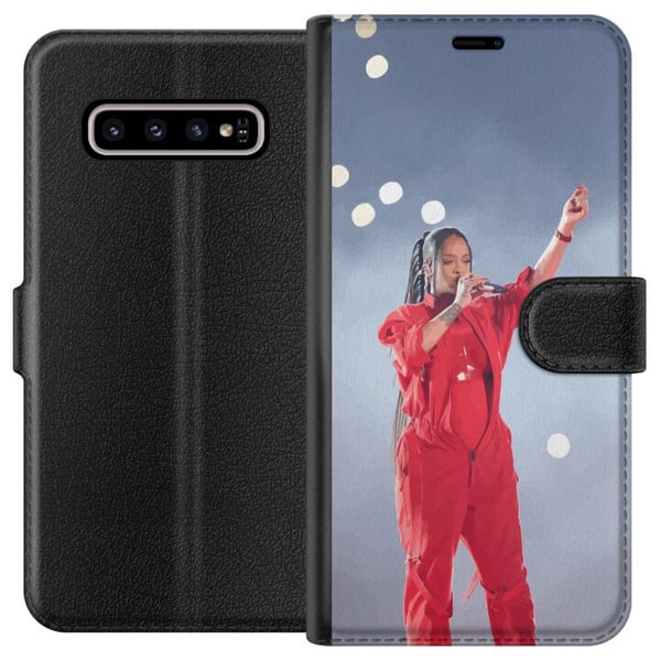 Kompatibelt Plånboksfodral till Samsung Galaxy S10+ Rihanna – Trendsetting Looks & Style