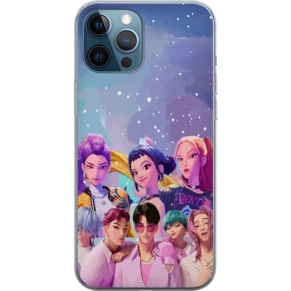 Yhteensopiva Puhelinkuori Apple iPhone 12 Pro HuntrX Collab -kuvio, jossa on värikkäitä K-pop-hahmoja modernissa futuristisessa tyylissä kimaltelevin Yhteensopiva Puhelinkuori Apple iPhone 12 Pro HuntrX Collab -kuvio, jossa on värikkäitä K-pop-hahmoja modernissa futuristisessa tyylissä kimaltelevin
