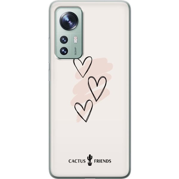 Yhteensopiva Puhelinkuori Xiaomi 12 Kaktus ja ystävät - Pehmeä romanttinen luonnos
