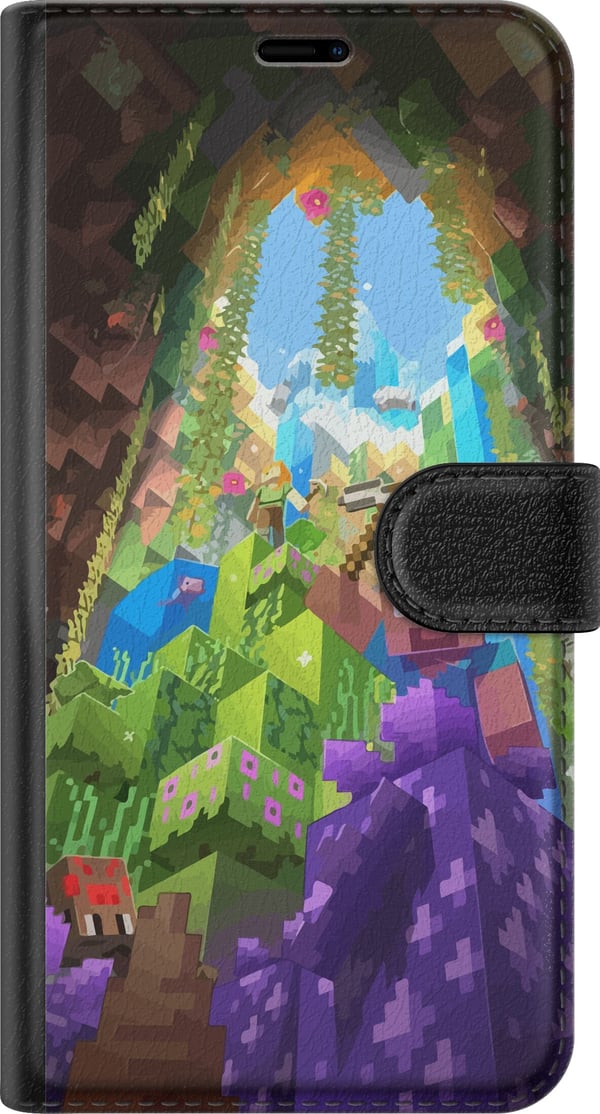 Kompatibelt Lommeboketui til Samsung Galaxy S21+ 5G Minecraft