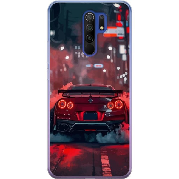 Kompatibelt Mobilskal till Xiaomi Redmi 9 Red Sports Car Drift Racing Tuning