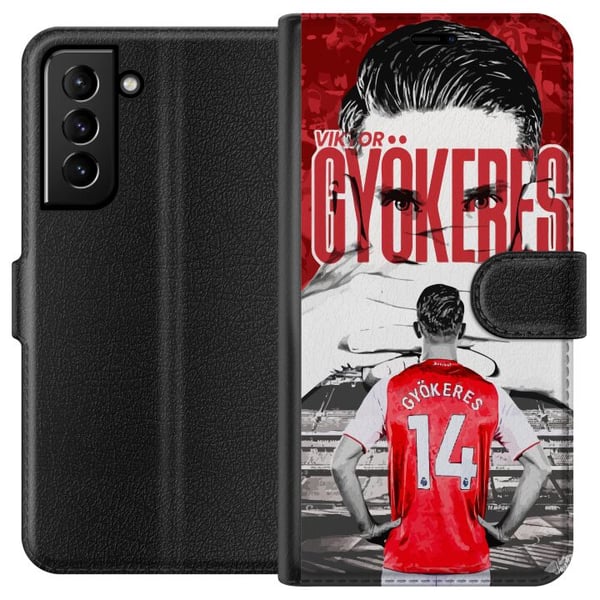 Kompatibelt Lommeboketui til Samsung Galaxy S21+ 5G Viktor Gyökeres Arsenal-illustrasjon – Fotballkunst med draktnummer 14 Kompatibelt Lommeboketui til Samsung Galaxy S21+ 5G Viktor Gyökeres Arsenal-illustrasjon – Fotballkunst med draktnummer 14