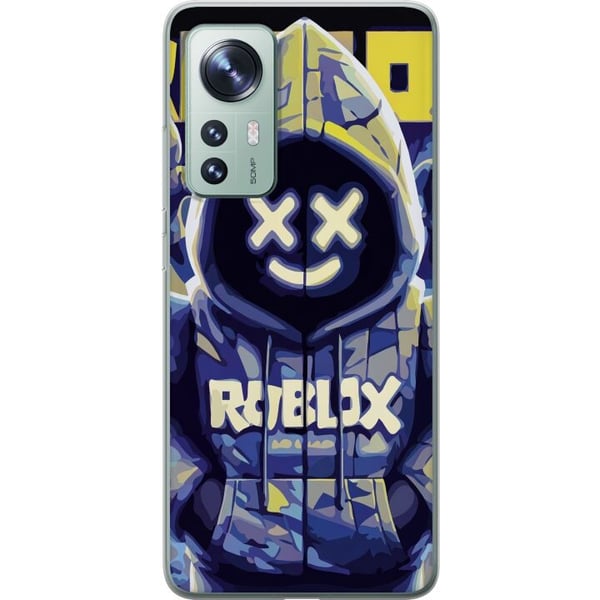 Yhteensopiva Puhelinkuori Xiaomi 12 Sinikeltainen Roblox-henkinen hupparihahmo maskilla ja minimalistisella neon-tyylillä, tyylikäs pelikuva gaminghu Yhteensopiva Puhelinkuori Xiaomi 12 Sinikeltainen Roblox-henkinen hupparihahmo maskilla ja minimalistisella neon-tyylillä, tyylikäs pelikuva gaminghu