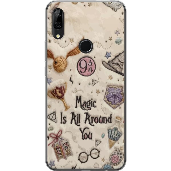 Kompatibel Mobilcover til Huawei P Smart Z Broderet magisk illustration med symboler, citater og fantasiverden i drømmende eventyrstil