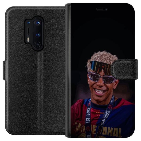 Kompatibel Tegnebogsetui til OnePlus 8 Pro Lamine Yamal mobiltaske i elegant sportsdesign