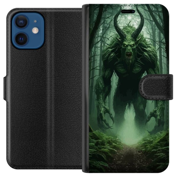 Yhteensopiva Lompakkokotelo Apple iPhone 12 Metsä Hirviö Fantasia Olento Tumma
