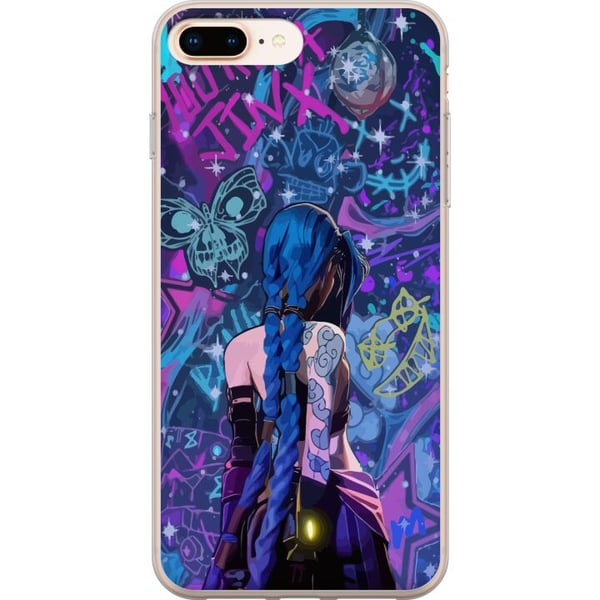 Yhteensopiva Puhelinkuori Apple iPhone 8 Plus Värikäs graffiti-illustrasjon, jossa on sinihiuksinen hahmo urbaanissa neon-tyylissä ja luovaa energiaa Yhteensopiva Puhelinkuori Apple iPhone 8 Plus Värikäs graffiti-illustrasjon, jossa on sinihiuksinen hahmo urbaanissa neon-tyylissä ja luovaa energiaa