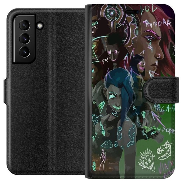 Kompatibelt Lommeboketui til Samsung Galaxy S21+ 5G League of Legends Kompatibelt Lommeboketui til Samsung Galaxy S21+ 5G League of Legends
