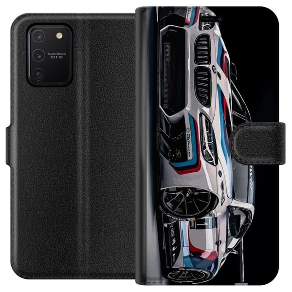 Kompatibelt Lommeboketui til Samsung Galaxy S10 Lite BMW M Power-illustrasjon – nærbilde av sportsbil i hvitt racingdesign Kompatibelt Lommeboketui til Samsung Galaxy S10 Lite BMW M Power-illustrasjon – nærbilde av sportsbil i hvitt racingdesign