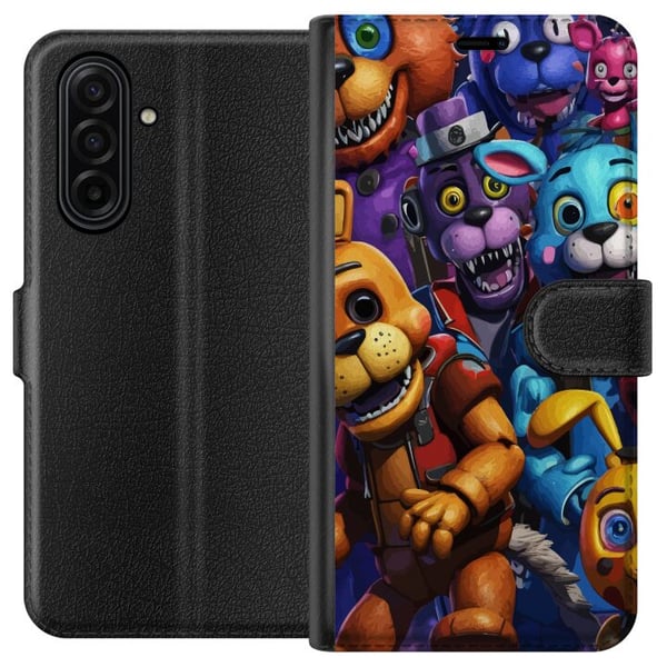 Kompatibelt Lommeboketui til Samsung Galaxy A17 5G Fargerike animatroniske figurer med neonlys og en intens skrekkpreget spillopplevelse