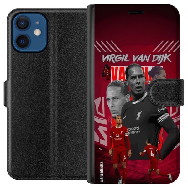 Yhteensopiva Lompakkokotelo Apple iPhone 12 mini Virgil van Dijk Liverpool Alankomaat voimakas puolustuksen johtaja vakaa luotettava ja yksi maailman