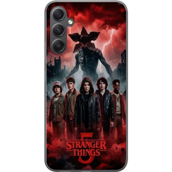 Kompatibel Mobilcover til Samsung Galaxy A35 Mørk Stranger Things-inspireret fantasyillustration med torden og dramatisk skrækstemning