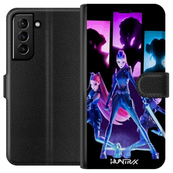 Kompatibelt Lommeboketui til Samsung Galaxy S21+ 5G Futuristisk girl group-illustrasjon med neonlys og sterke farger i sci-fi-estetikk Kompatibelt Lommeboketui til Samsung Galaxy S21+ 5G Futuristisk girl group-illustrasjon med neonlys og sterke farger i sci-fi-estetikk