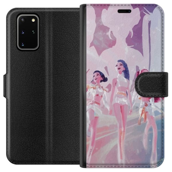 Kompatibelt Plånboksfodral till Samsung Galaxy S20+ K-Pop Demon Hunters silver idol trio – futuristisk K-pop inspirerad gruppdesign med glittrande sc