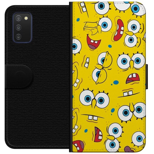 Kompatibelt Lommeboketui til Samsung Galaxy A03s SvampeBob Firkant