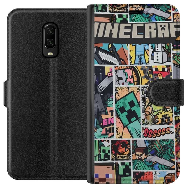 Kompatibelt Lommeboketui til OnePlus 6T Minecraft Kunsthåndverk