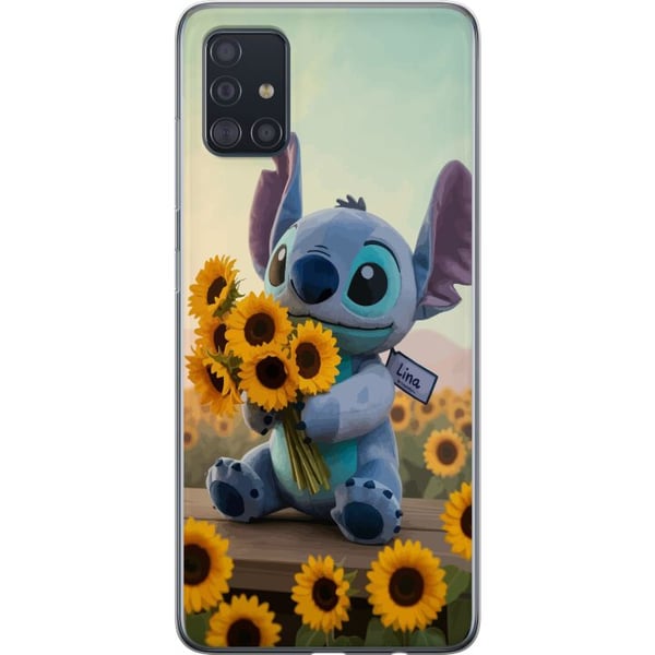 Kompatibelt Mobildeksel til Samsung Galaxy A51 Disney Stitch solsikkeplakat Lilo og Stitch blå aliensolsikker søt kawaii-figur feltdesign kunst Kompatibelt Mobildeksel til Samsung Galaxy A51 Disney Stitch solsikkeplakat Lilo og Stitch blå aliensolsikker søt kawaii-figur feltdesign kunst