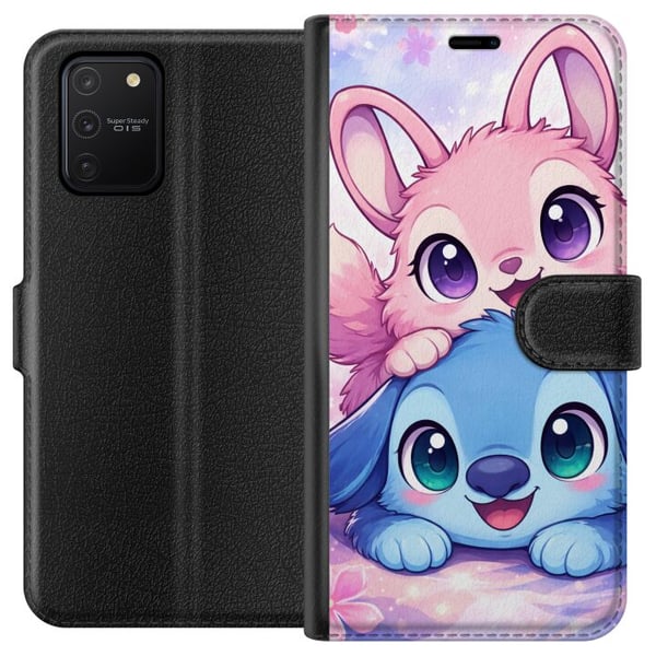 Kompatibelt Lommeboketui til Samsung Galaxy S10 Lite Søt kawaii-illustrasjon med rosa og blå fantasidyr, store øyne og myke farger, perfekt dekorasjo Kompatibelt Lommeboketui til Samsung Galaxy S10 Lite Søt kawaii-illustrasjon med rosa og blå fantasidyr, store øyne og myke farger, perfekt dekorasjo