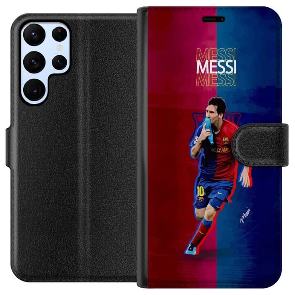 Yhteensopiva Lompakkokotelo Samsung Galaxy S22 Ultra 5G Messi