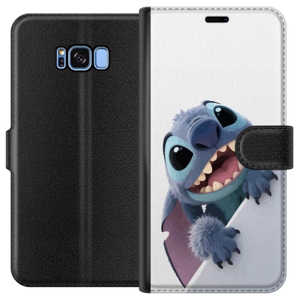Kompatibelt Plånboksfodral till Samsung Galaxy S8 Happy Stitch – glad figur med charmig uttryck Kompatibelt Plånboksfodral till Samsung Galaxy S8 Happy Stitch – glad figur med charmig uttryck