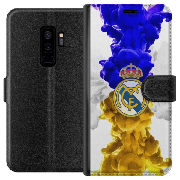 Kompatibelt Plånboksfodral till Samsung Galaxy S9+ Real Madrid Färger Kompatibelt Plånboksfodral till Samsung Galaxy S9+ Real Madrid Färger