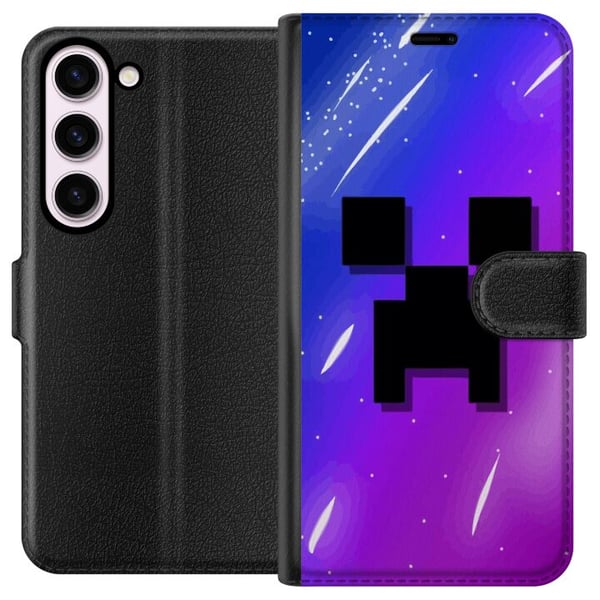 Kompatibel Tegnebogsetui til Samsung Galaxy S23 Minecraft