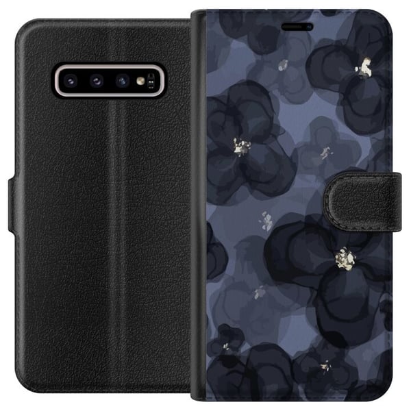 Kompatibelt Plånboksfodral till Samsung Galaxy S10+ Blomsterfält