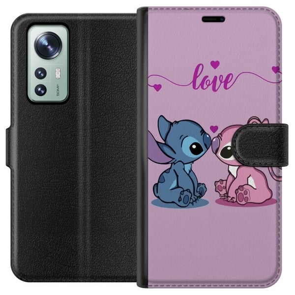Kompatibelt Lommeboketui til Xiaomi 12 Lilo & Stitch – Angel Edition