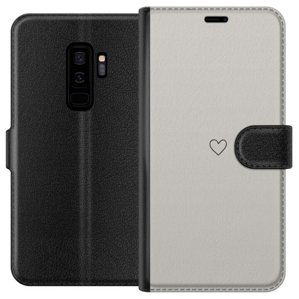 Kompatibelt Lommeboketui til Samsung Galaxy S9+ Litet Hjärta Kompatibelt Lommeboketui til Samsung Galaxy S9+ Litet Hjärta